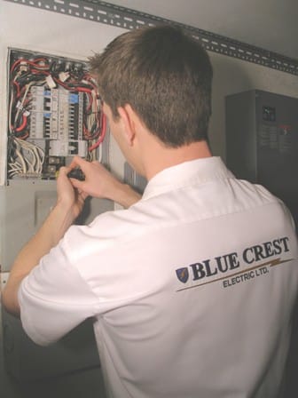 Electrician with Panel